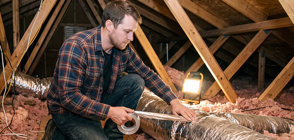 Attic Duct Sealing and Insulation in West New York